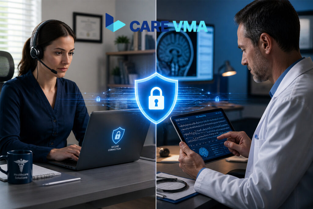Remote data integrity and secure neurology chronic care management.
