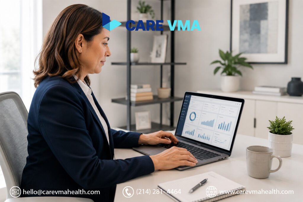 Emergency medicine practice manager mapping administrative workflows to a virtual medical assistant